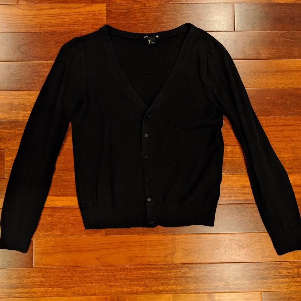 Black button down cardigan
